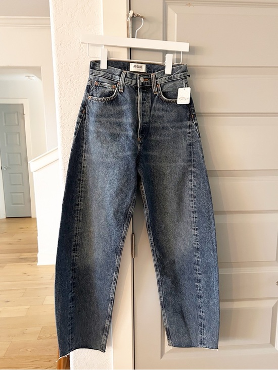 NWT Agolde Luna Pieced Barrel Jeans Control Aritzia - Picture 6 of 9